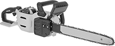 Image of Product. Front orientation. Chain Saws. Battery-Powered Chain Saws, Straight Grip.