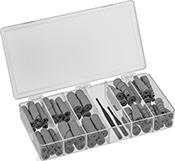 Image of Product. Front orientation. Sanding Rolls. Spiral-Wound Sanding Roll Assortments for Stainless Steel and Hard Metals.