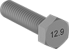 Extreme-Strength Metric Class 12.9 Steel Hex Head Screws