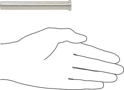 Image of Product. Side1 orientation. Contains SizingReference. Corrosion-Resistant 18-8 Stainless Steel Clevis Pin, Oversized, 1/2" Diameter, 3-3/4" Usable Length.
