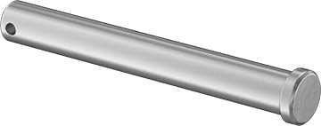 Image of Product. Front orientation. 18-8 Stainless Steel Clevis Pin, 1/2" Diameter, 3-3/4" Usable Length.