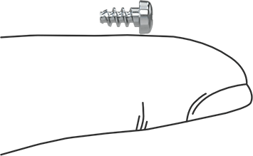 Image of Product. Side1 orientation. Contains SizingReference. Phillips Rounded Head Thread-Forming Screws, for Plastic, Zinc-Plated Steel, M3 Size, 6 mm Long.