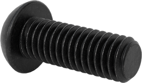 Image of Product. Back orientation. Tamper-Resistant Button Head Torx Screws, Black-Oxide Alloy Steel, M6 x 1.00 mm Thread, 16 mm Long.
