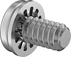 Image of Product. Back orientation. Steel Pan Head Screws, with Internal-Tooth Lock Washer, 6-32 Thread, 1/4" Long.