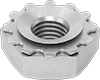 Steel Narrow Locknuts with External-Tooth Lock Washer