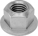 Image of Product. Bottom orientation. Flange Nuts. Distorted-Thread Flange Nuts.