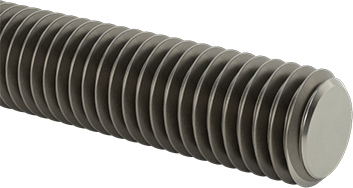 Image of Product. Front orientation. Low-Strength Steel Threaded Rod, M10 x 1.5 mm Thread Size, 60 mm Long.