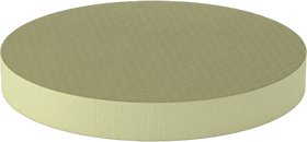 Image of Product. Bottom orientation. Flame-Retardant Garolite G-10/FR4 Disc, 2" Diameter, 1/4" Long.