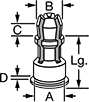 Image of Attribute. Front orientation. Contains Annotated. Standoffs. Press-Fit Snap In Standoffs.