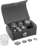 Image of Product. Front orientation. Test Weights. Legal-for-Trade Test Weight Sets with Calibration Certificate, 11 Pieces.