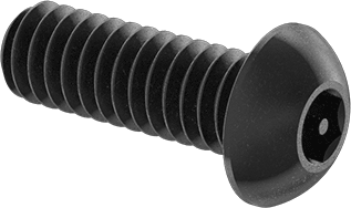 Image of Product. Front orientation. Tamper-Resistant Button Head Hex Drive Screws, Alloy Steel, 1/4"-20 Thread, 3/4" Long.