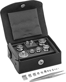 Image of Product. Front orientation. Test Weights. Legal-for-Trade Test Weight Sets with Calibration Certificate, 20 Pieces.