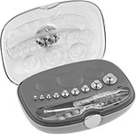 Image of Product. 17-Piece Set. Front orientation. Test Weights. Precision Test Weight Sets with Calibration Certificate.