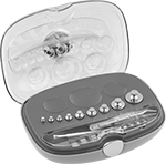 Image of Product. 21-Piece Set. Front orientation. Test Weights. Precision Test Weight Sets with Calibration Certificate.
