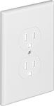 Image of Product. Front orientation. Wall Plates. Outlet- and Switch-Covering Wall Plates, For NEMA Outlets.