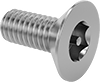 Tamper-Resistant Hex-Drive Stainless Steel Flat Head Screws