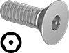 Metric Tamper-Resistant Hex Drive Flat Head Screws