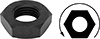 Metric Left-Hand Threaded Medium-Strength Steel Thin Hex Nuts