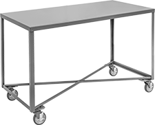 Image of Product. Front orientation. Tables. Steel Tables, Style C.