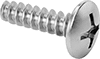 Stainless Steel Phillips Oversized Rounded Head Thread-Forming Screws for Plastic