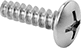 Image of Product. Front orientation. Tapping Screws. Stainless Steel Phillips Oversized Rounded Head Thread-Forming Screws for Plastic.