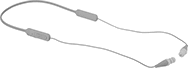 Image of Product. Front orientation. Earplugs. Bluetooth Earplugs , Interior Channels, Nondetachable Cord.