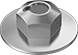 Image of Product. Front orientation. Push Nuts. Flanged Push Nuts.