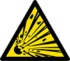 Image of Product. Front orientation. Labels. Hazardous Material ISO Labels , Explosive Material Symbol.