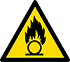 Image of Product. Front orientation. Labels. Hazardous Material ISO Labels , Oxidizing Material Warning Symbol.