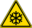 Image of Product. Front orientation. Labels. Hazardous Material ISO Labels , Low Temperature Hazard Symbol.