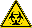 Image of Product. Front orientation. Labels. Hazardous Material ISO Labels , Biological Hazard Symbol.