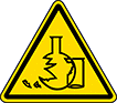 Image of Product. Front orientation. Labels. Hazardous Material ISO Labels , Glass Hazard Symbol.
