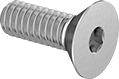 Image of Product. Front orientation. Flat Head Screws. Venting Stainless Steel Hex-Drive Flat Head Screws.