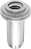 Image of Product. Front orientation. Press-Fit Nuts. Closed-End Press-Fit Nuts for Sheet Metal.