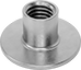 Image of Product. Bottom orientation. Weld Nuts. Long-Barrel Round Weld Nuts.