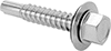Sealing Stainless Steel Flanged Hex Head Drilling Screws with Washer