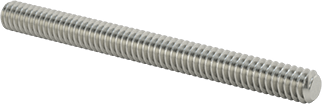 Image of Product. Front orientation. Super-Corrosion-Resistant 316 Stainless Steel Threaded Rod, 2-56 Thread Size, 1" Long.