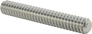 Image of Product. Front orientation. Super-Corrosion-Resistant 316 Stainless Steel Threaded Rod, 4-40 Thread Size, 3/4" Long.