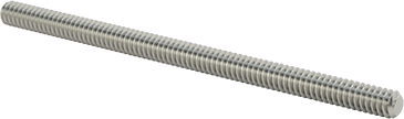 Image of Product. Front orientation. Super-Corrosion-Resistant 316 Stainless Steel Threaded Rod, 4-40 Thread Size, 2" Long.