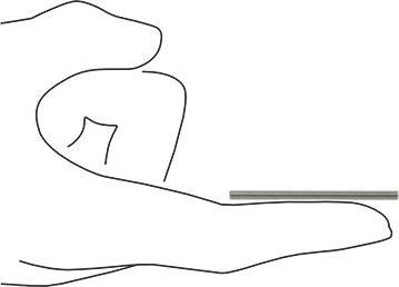 Image of Product. Side1 orientation. Contains SizingReference. Super-Corrosion-Resistant 316 Stainless Steel Threaded Rod, 5-40 Thread Size, 2" Long.