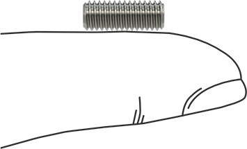 Image of Product. Side1 orientation. Contains SizingReference. Super-Corrosion-Resistant 316 Stainless Steel Threaded Rod, 10-32 Thread Size, 1/2" Long.