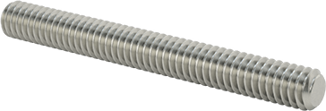 Image of Product. Front orientation. Super-Corrosion-Resistant 316 Stainless Steel Threaded Rod, 12-24 Thread Size, 2" Long.