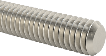 Image of Product. Front orientation. Super-Corrosion-Resistant 316 Stainless Steel Threaded Rod, 5/16"-18 Thread Size, 5" Long.