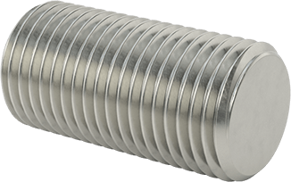 Image of Product. Front orientation. Super-Corrosion-Resistant 316 Stainless Steel Threaded Rod, 1/2"-20 Thread Size, 1" Long.