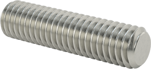 Image of Product. Front orientation. Super-Corrosion-Resistant 316 Stainless Steel Threaded Rod, 10-32 Thread Size, 3/4" Long.