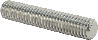 Image of Product. Front orientation. Super-Corrosion-Resistant 316 Stainless Steel Threaded Rod, 10-32 Thread Size, 1" Long.