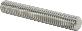 Image of Product. Front orientation. Super-Corrosion-Resistant 316 Stainless Steel Threaded Rod, 10-32 Thread Size, 1-1/4" Long.
