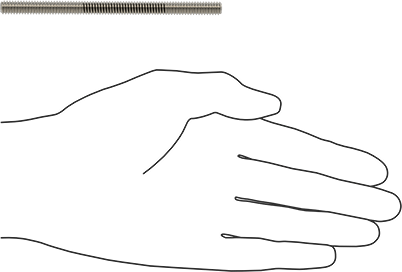 Image of Product. Side1 orientation. Contains SizingReference. Super-Corrosion-Resistant 316 Stainless Steel Threaded Rod, 1/4"-20 Thread Size, 4" Long.