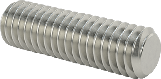 Image of Product. Front orientation. Super-Corrosion-Resistant 316 Stainless Steel Threaded Rod, 3/8"-16 Thread Size, 1-1/4" Long.