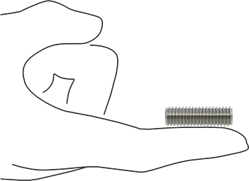Image of Product. Side1 orientation. Contains SizingReference. Super-Corrosion-Resistant 316 Stainless Steel Threaded Rod, 3/8"-16 Thread Size, 1-1/4" Long.